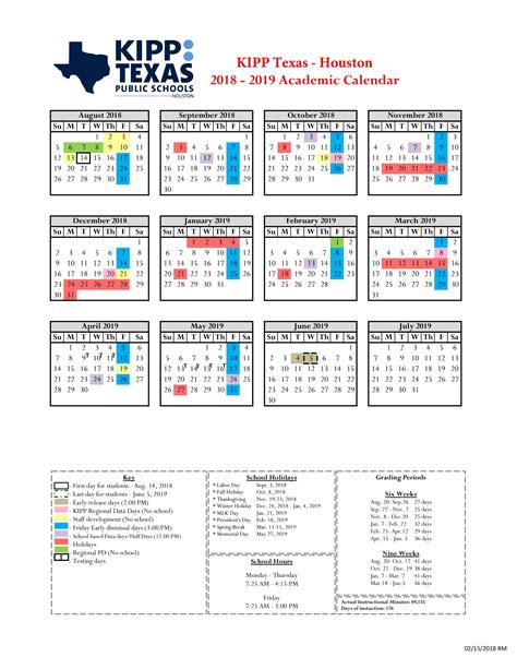 Kipp Texas Calendar